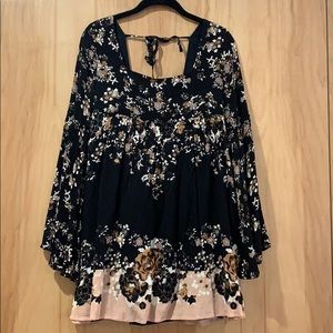 Bell Sleeve Free People Flower Dress